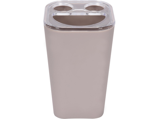TAZA CEPILLO DE DIENTES CUBOID BEIGE