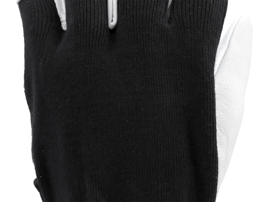 GUANTI DA LAVORO COTONE/PELLE NERO TAGLIA. 9