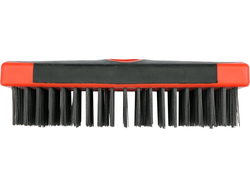 BROSSE MÉTALLIQUE, FIL D'ACIER 6 RANGS, CORPS EN PLASTIQUE