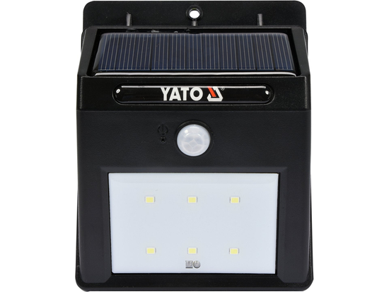 LÂMPADA DE PAREDE SOLAR COM SENSOR DE MOVIMENTO 6 LED SMD