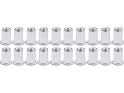 TUERCAS REMACHABLES DE ALUMINIO M5, 20 UDS. CON CUELLO PLANO