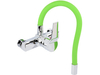 WALL MOUNTED KITCHEN FAUCET WITH GREEN FLEXIBLE SPOUT