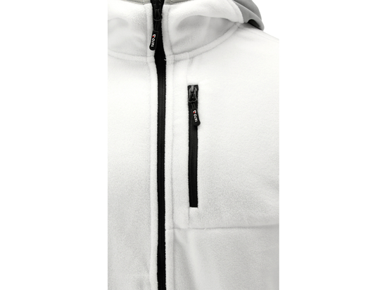FLEECE JACKET W. HOOD SARNA WHITE S. L