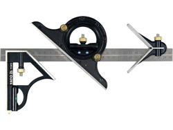 ANGOLO MULTIFUNZIONE 300 MM CON GONIOMETRO E ANGOLO DI CENTRAGGIO