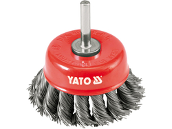 ESCOVA DIANTEIRA FI 75MM COM HASTE, ARAME ESTIRADO