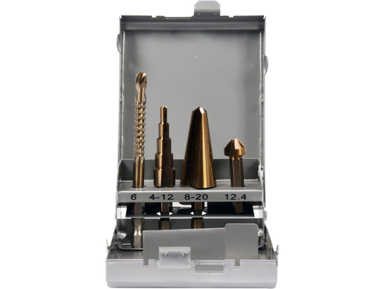 SET DI TRAPANI UNIVERSALI CON MANICO ESAGONALE, 4 PZ