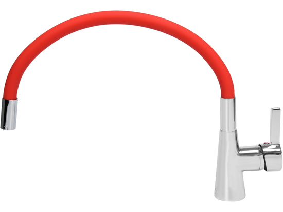 ROBINET D'ÉVIER AVEC BEC FLEXIBLE - 'FLEXIBLE' ROUGE