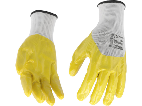GANTS DE PROTECTION EN POLYESTER ENDUITS DE NITRILE RÉSISTANT À L'HUILE TAILLE 10