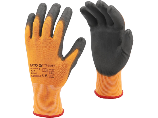 GANTS DE PROTECTION ENDUITS PU AVEC REVÊTEMENT SMARTPHONE TAILLE 10