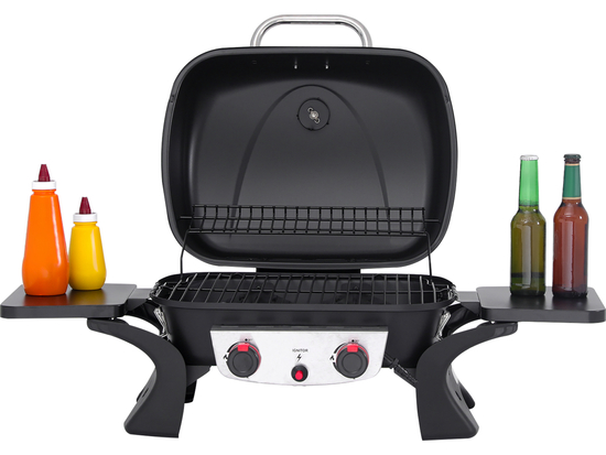 PORTABLE GAS GRILL YAKE, 2 BURNERS, 5KW