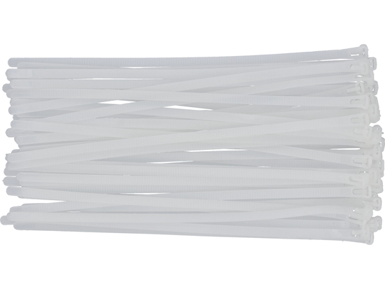 PLASTOVÉ PÁSKY, 7,6X300MM, 50 KS. BÍLÝ