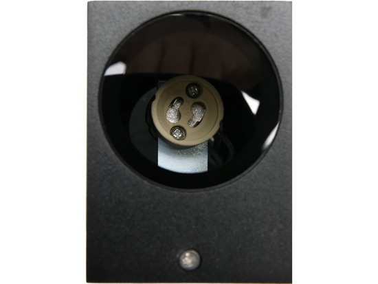 LAMPA ŚCIENNA ZEWNĘTRZNA CZARNA ALUMINIOWA 2XGU10 KWADRATOWA