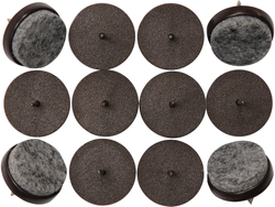 RONDELLE IN PLASTICA E FELTRO PER CHIODO 20MM, 12 PZ.