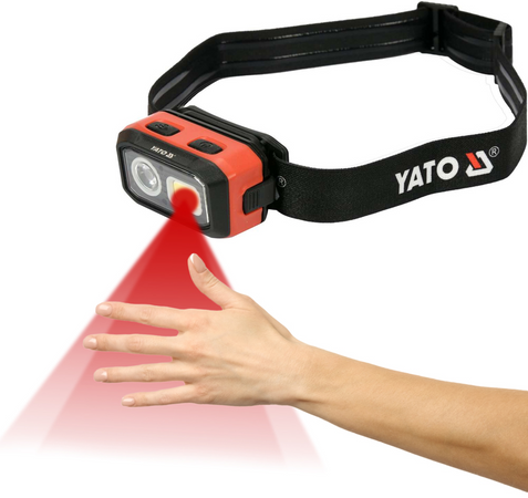 FARO 500LM, BATERÍA/3XAAA, SENSOR DE MOVIMIENTO, LI-ION 3.7V 1000MAH, IP54, AJUSTE DE LUZ CONTINUA