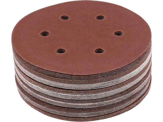 ABRASIVE DISC WITH HOOK FASTENER 6 HOLES P150 150MM 50PCS