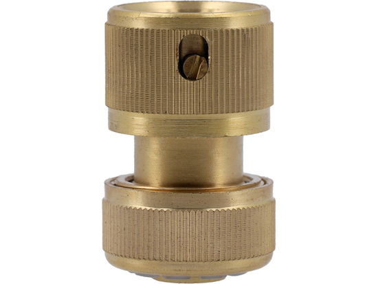 BRASS WATER STOP HOSE CONNECTOR