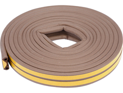 SEAL FOR WINDOWS AND DOORS EPDM TYPE P BROWN 6M