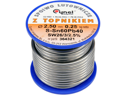 SOLDER SN60PB40 2.5MM 250G