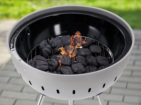 KEREK SZÉN GRILL 54CM SZÜRKE