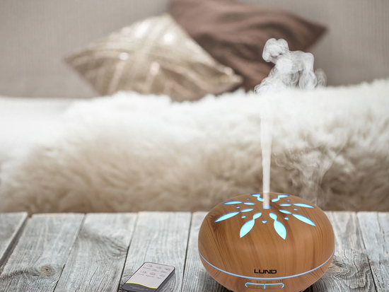 DIFFUSORE DI PROFUMO 500ML, LEGNO SCURO, TELECOMANDO