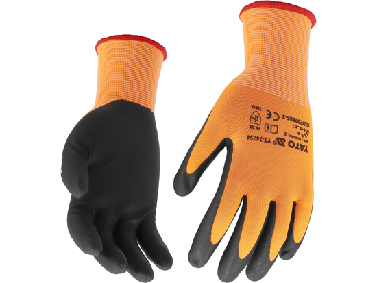 GANTS DE PROTECTION EN NYLON 15G ENDUITS NITRILE AVEC REVÊTEMENT SMARTPHONE TAILLE 9