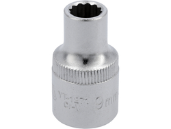 BI-HEXAGONAL SOCKET 1/2'' 9 MM