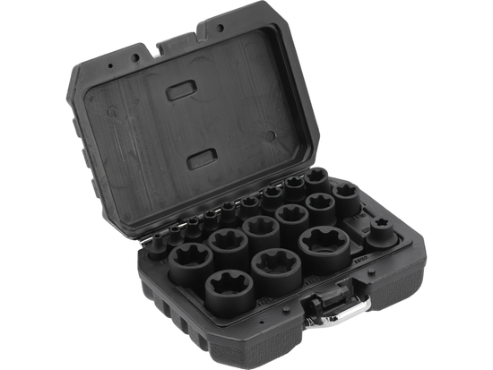 JUEGO DE VASOS TORX PLUS 19 PIEZAS.