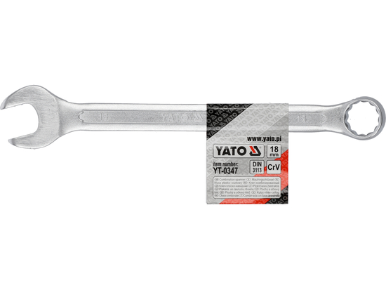 COMBINATION SPANNER, POLISHED HEAD 18 MM