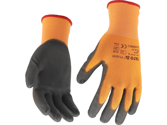 GUANTES DE PROTECCIÓN RECUBIERTOS DE PU CON REVESTIMIENTO PARA SMARTPHONE TALLA 8