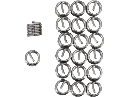 INSERTS EN SPIRALE POUR RÉPARATION DE FILETAGE M8X1,25; 20 PIÈCES.
