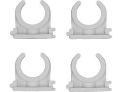 SUPORTES, MONTAGEM, CLIPES INSTALADORES, ABERTOS PARA TUBOS DE 18MM, 4 PCS.