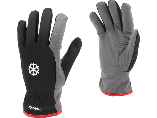 GUANTES DE TRABAJO, CÁLIDOS, DE CUERO SINTÉTICO, TALLA 7