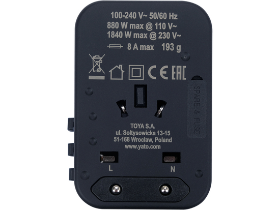 ADAPTER PODRÓŻNY DO PONAD 150 KRAJÓW USB-C PD 65W