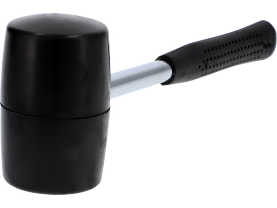 RUBBER MALLET WITH TUBULAR STEEL HANDLE