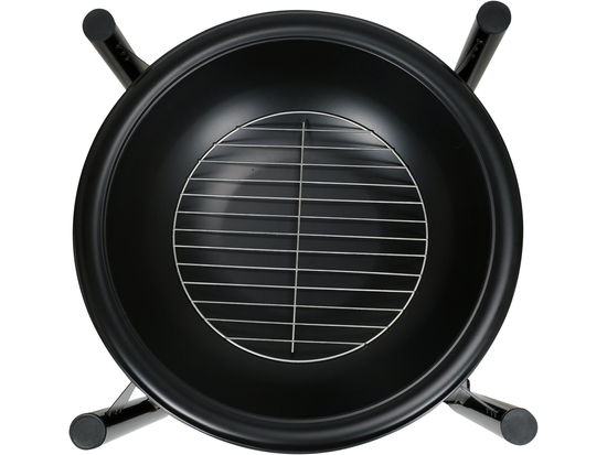 FORNO DE AÇO COM QUEIMADURA DE MADEIRA, 58 X 58CM X 55CM