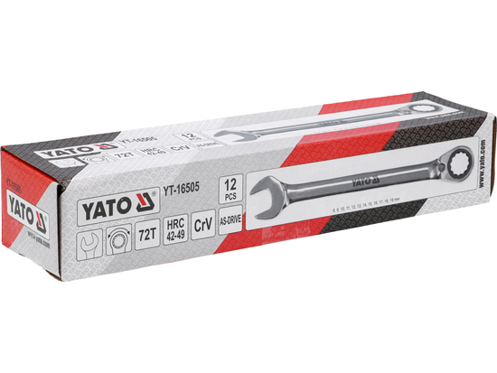 SERIE CHIAVI COMBINATE CON CRICCHETTO, 12 PZ.