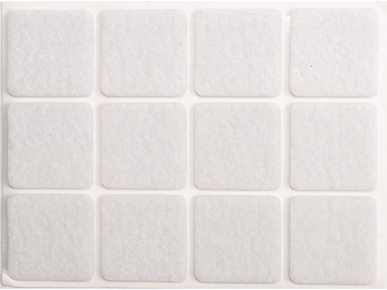 ALMOHADILLAS DE FIELTRO 28X28 MM BLANCO