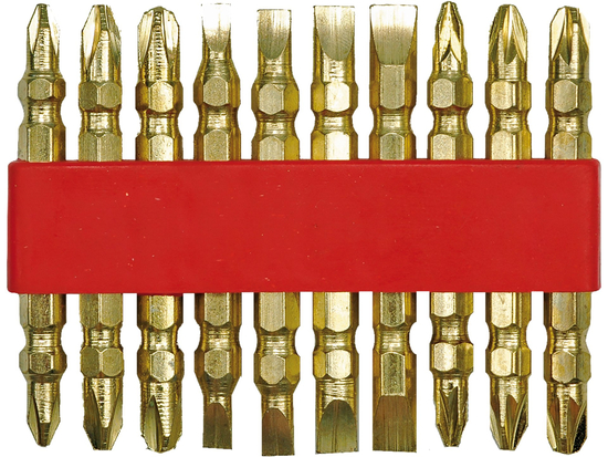  SCREWDRIVER BIT SET 10 PCS - GOLD