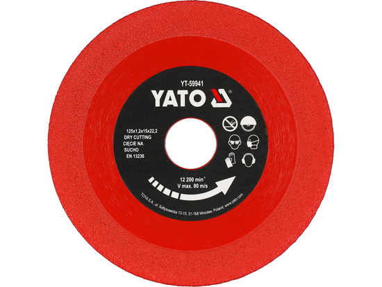 DEIMANTINIS PLIENAS 125MM X 22,23MM