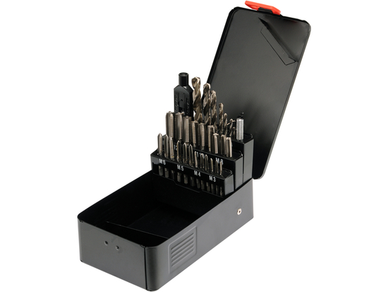 JEU DE TARAUDS M3-M12, 29 PIÈCES.