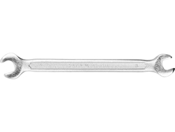 DOUBLE OPEN END SPANNER, POLISHED HEAD 8X9 MM