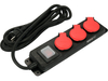 ALARGADOR TALLER REGLETA IP 44 TRES TOMAS CON INTERRUPTOR DE PUESTA A TIERRA 3M 1.5MM2
