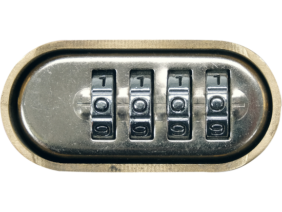PADLOCK WITH 4-RING COMBINATION LOCK