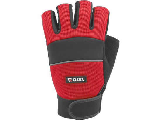 SYNT. LEATHER FINGERLESS GLOVES FOR BIKERS SIZE 10