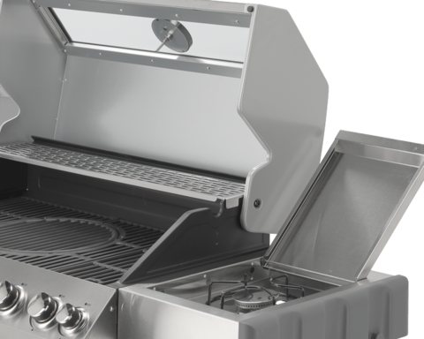 PARRILLA DE GAS ITAMI 6+1, ACERO INOXIDABLE 20,5KW, CON CRISTAL