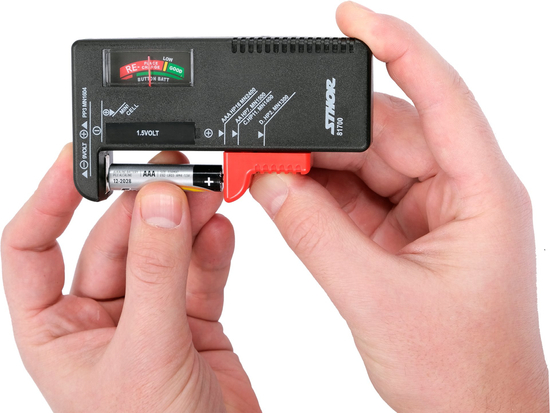 TESTER BATÉRIÍ 1,5V A 9V VŠETKY TYPY