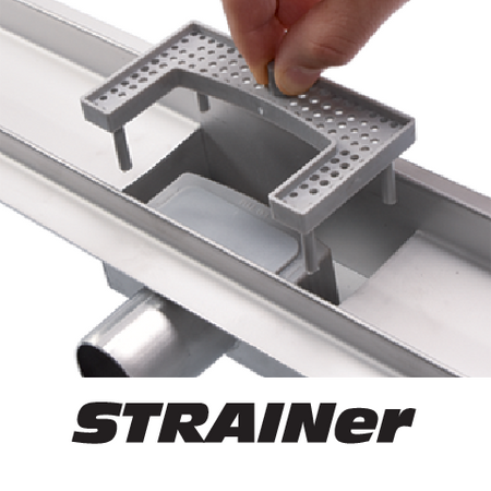 LINEĀRĀ DRAIN BALTAIS STIKLS 60 CM WET&DRY