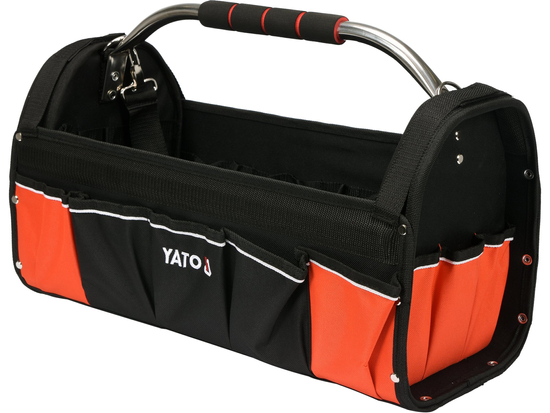 RECIPIENTE DE FERRAMENTAS ABERTO 22'' COM CABO DE TUBO, 11 BOLSOS