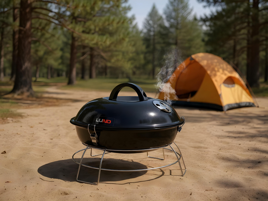 GRIL À CHARBON PORTABLE, GRILLE 36CM