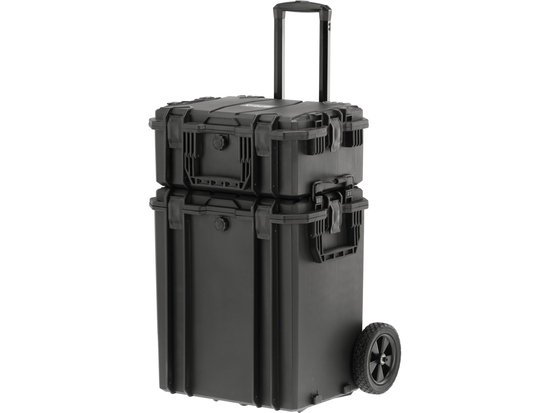 CAJA CON RUEDAS + MALETA